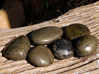 Polished Rare Pharaoh Stone Pyrite in Basalt Palm Stones x 6 Iron Duke Mine, Zimbabwe - Toprock Gemstones and Minerals 