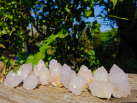 Natural Pale Lilac Spirit Quartz Clusters x 12 From Boekenhouthoek, South Africa