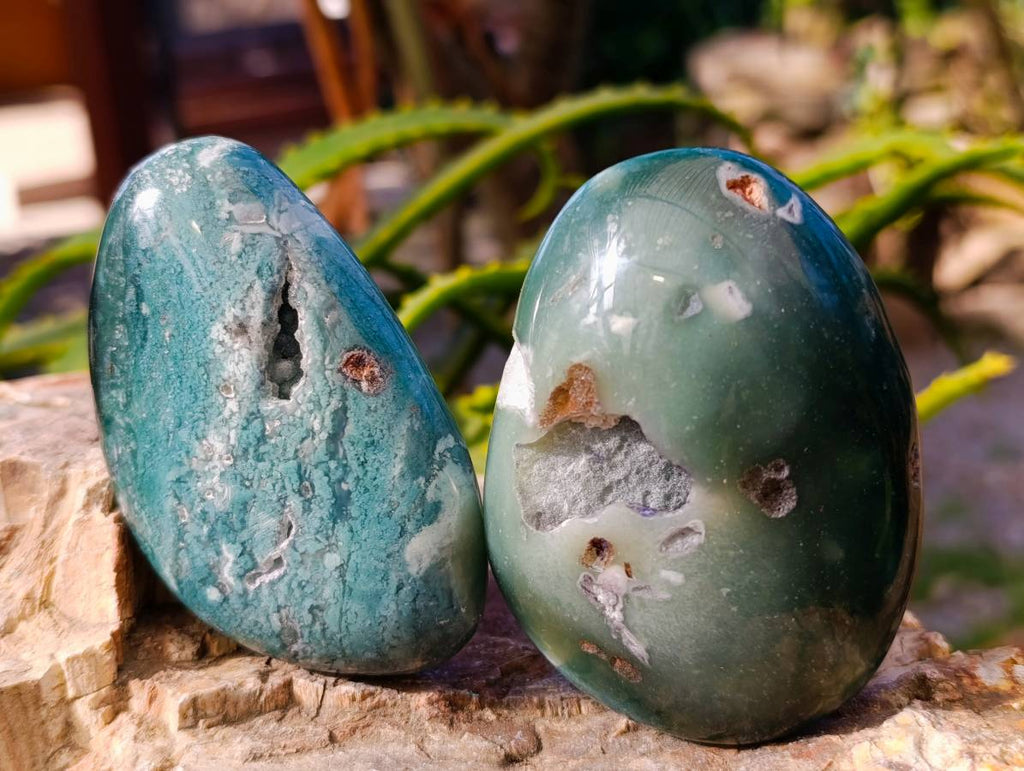 Polished Emerald Mtorolite Free Forms x 8 From Mutorashanga, Zimbabwe - Toprock Gemstones and Minerals 