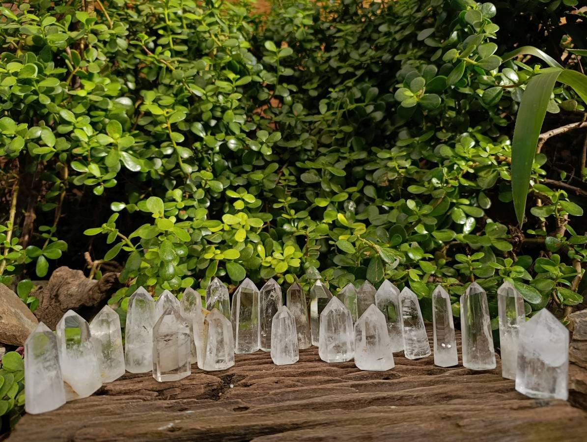 Polished Small Clear Quartz Crystals x 24 From Madagascar - Toprock Gemstones and Minerals 