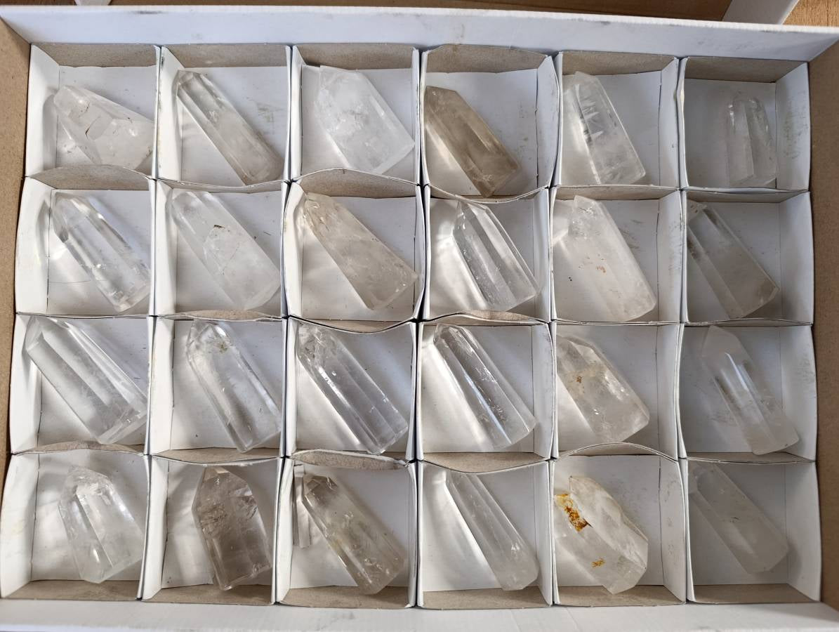 Polished Small Clear Quartz Crystals x 24 From Madagascar - Toprock Gemstones and Minerals 