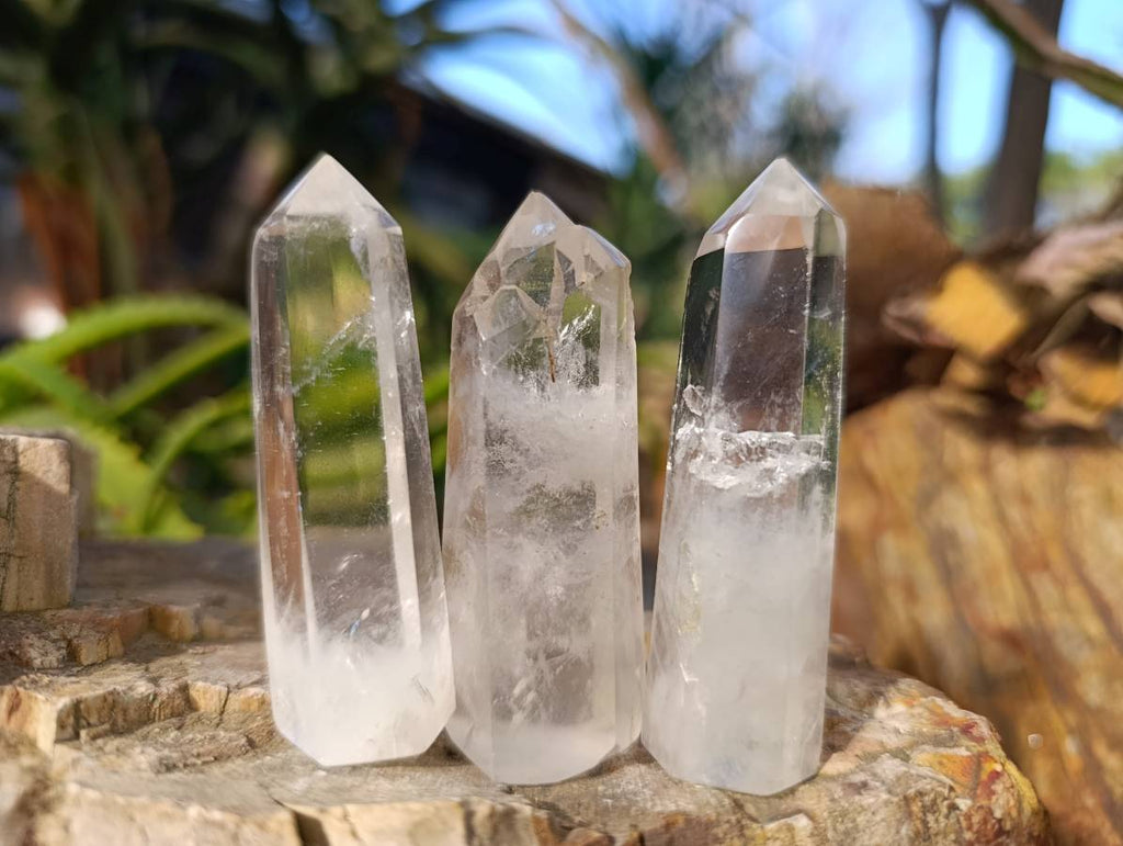 Polished Small Clear Quartz Crystals x 24 From Madagascar - Toprock Gemstones and Minerals 