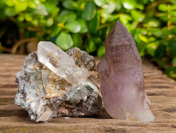 Natural Assortment Of Brandberg Quartz Specimens, one with Enhydro Bubbles x 6 From Brandberg, Namibia