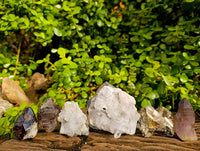 Natural Assortment Of Brandberg Quartz Specimens, one with Enhydro Bubbles x 6 From Brandberg, Namibia