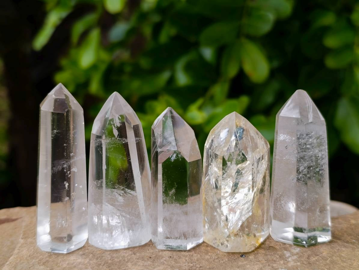 Polished Clear Quartz Crystals x 24 From Madagascar - Toprock Gemstones and Minerals 