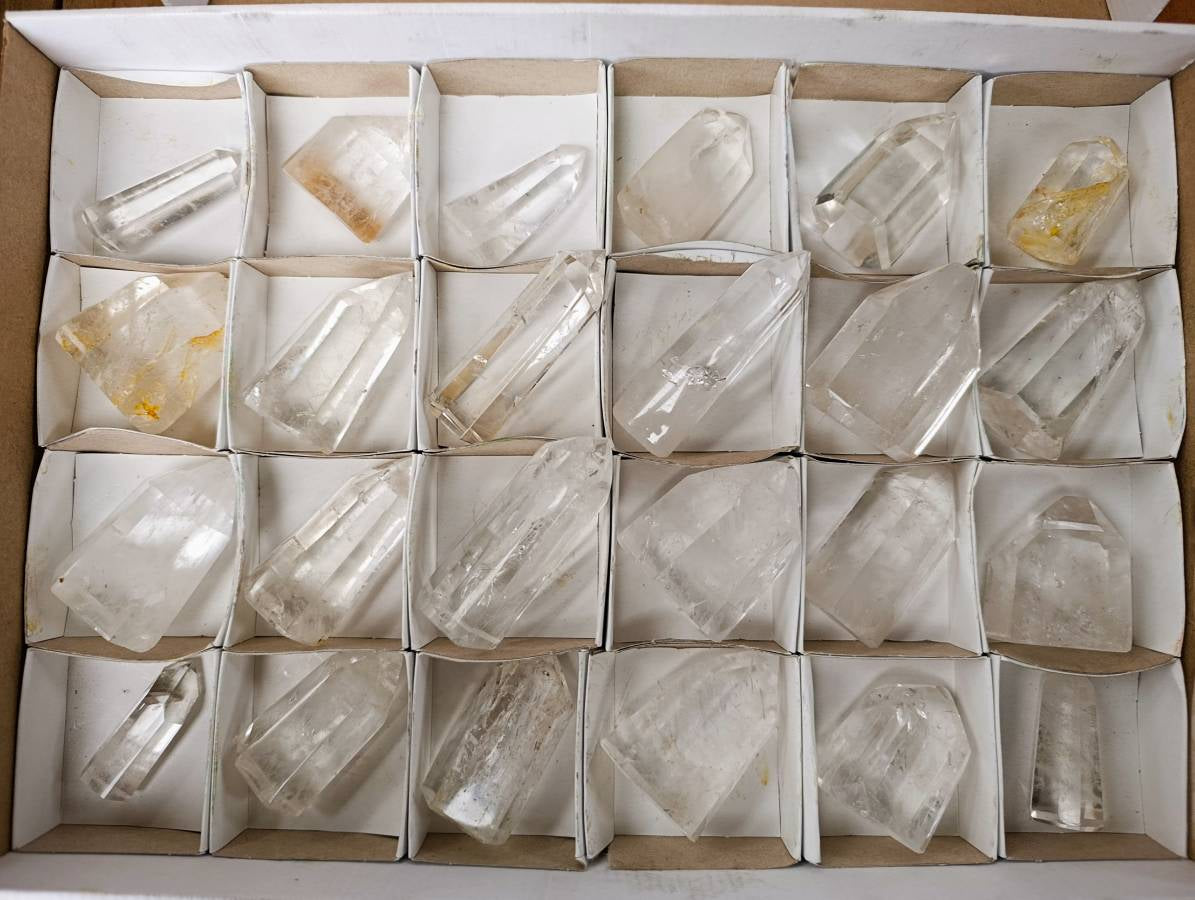 Polished Clear Quartz Crystals x 24 From Madagascar - Toprock Gemstones and Minerals 
