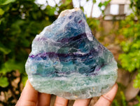 Polished On One Side Watermelon Fluorite Slices x 6 From Uis, Namibia - Toprock Gemstones and Minerals 