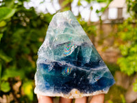 Polished On One Side Watermelon Fluorite Slices x 6 From Uis, Namibia - Toprock Gemstones and Minerals 