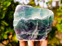 Polished On One Side Watermelon Fluorite Slices x 6 From Uis, Namibia - Toprock Gemstones and Minerals 