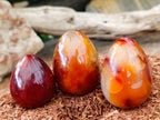 Polished Carnelian Agate Gemstone Eggs x 12 From Madagascar - Toprock Gemstones and Minerals 