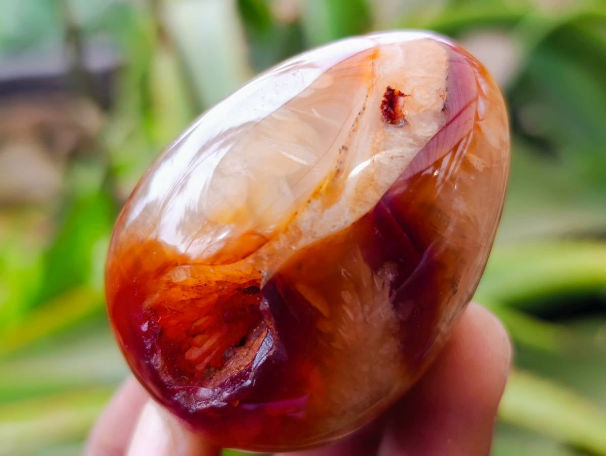 Polished Carnelian Agate Gemstone Eggs x 12 From Madagascar - Toprock Gemstones and Minerals 