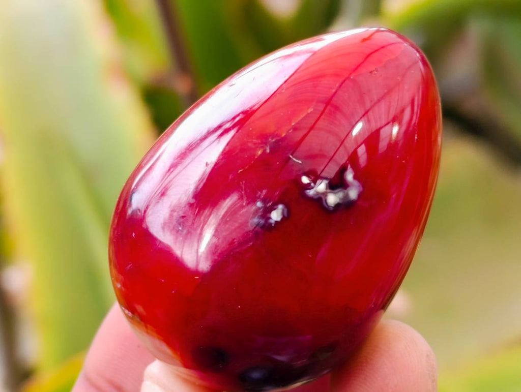 Polished Carnelian Agate Gemstone Eggs x 12 From Madagascar - Toprock Gemstones and Minerals 