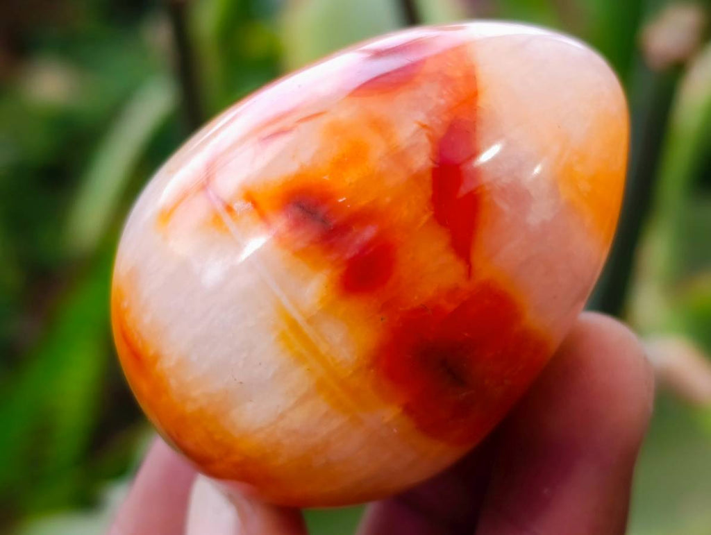 Polished Carnelian Agate Gemstone Eggs x 12 From Madagascar - Toprock Gemstones and Minerals 