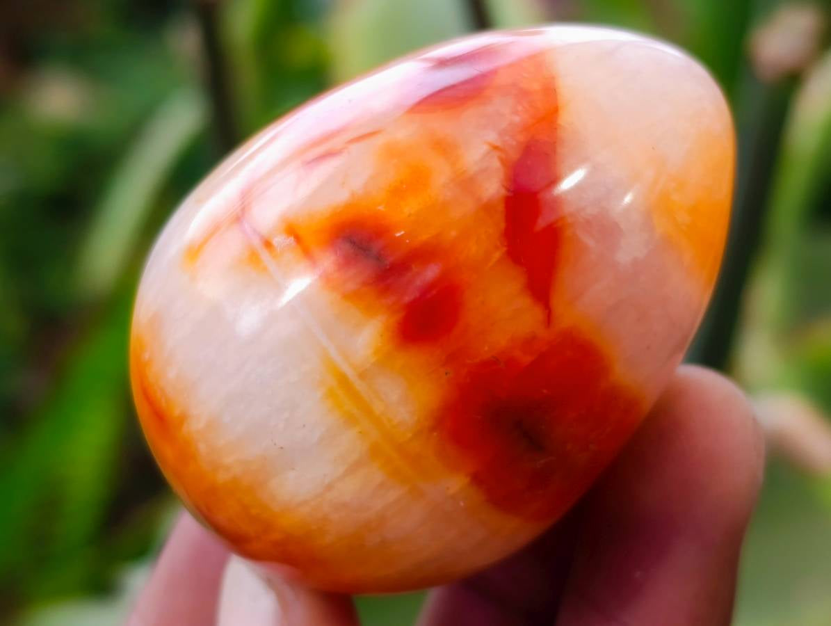 Polished Carnelian Agate Gemstone Eggs x 12 From Madagascar - Toprock Gemstones and Minerals 