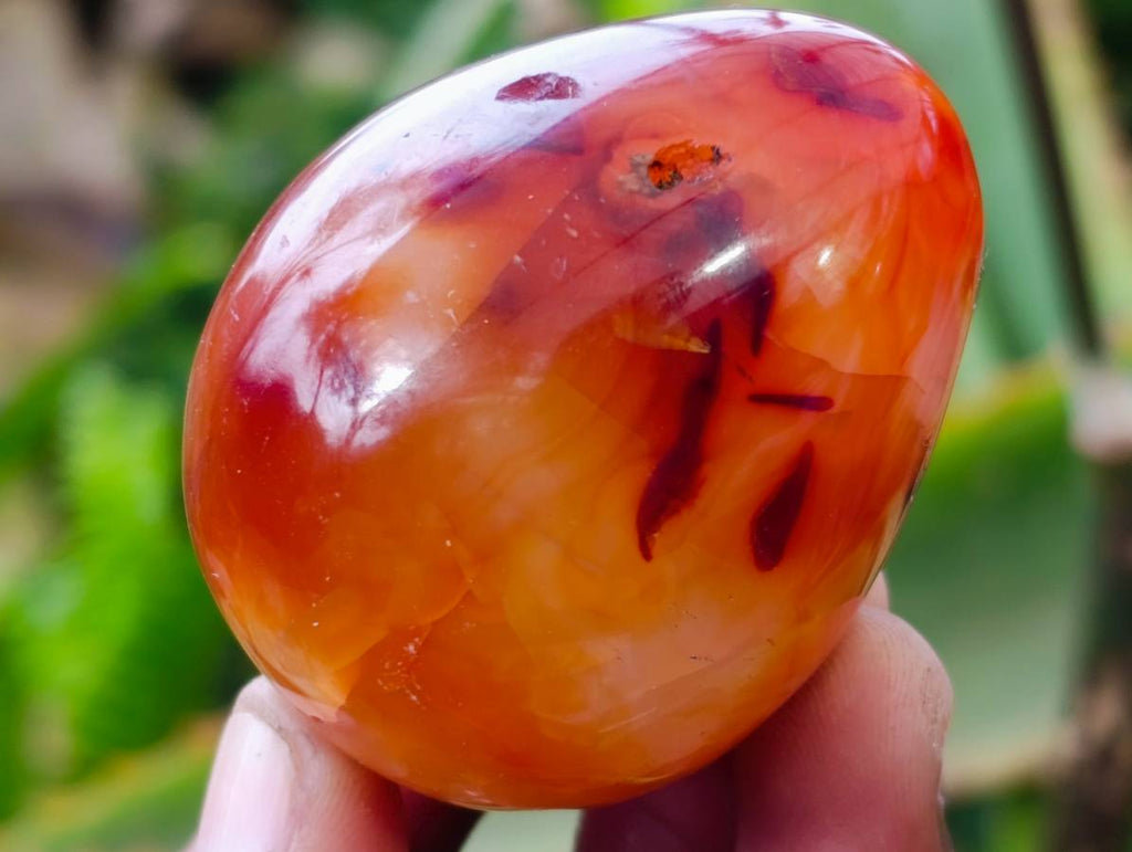 Polished Carnelian Agate Gemstone Eggs x 12 From Madagascar - Toprock Gemstones and Minerals 