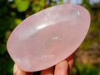 Polished Rose Quartz Standing Free Forms x 3 Madagascar - Toprock Gemstones and Minerals 