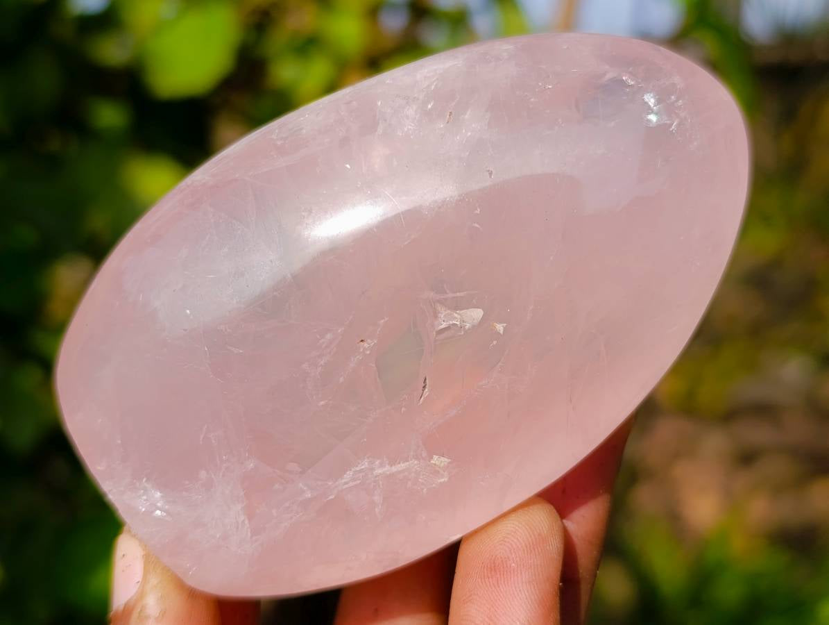 Polished Rose Quartz Standing Free Forms x 3 Madagascar - Toprock Gemstones and Minerals 
