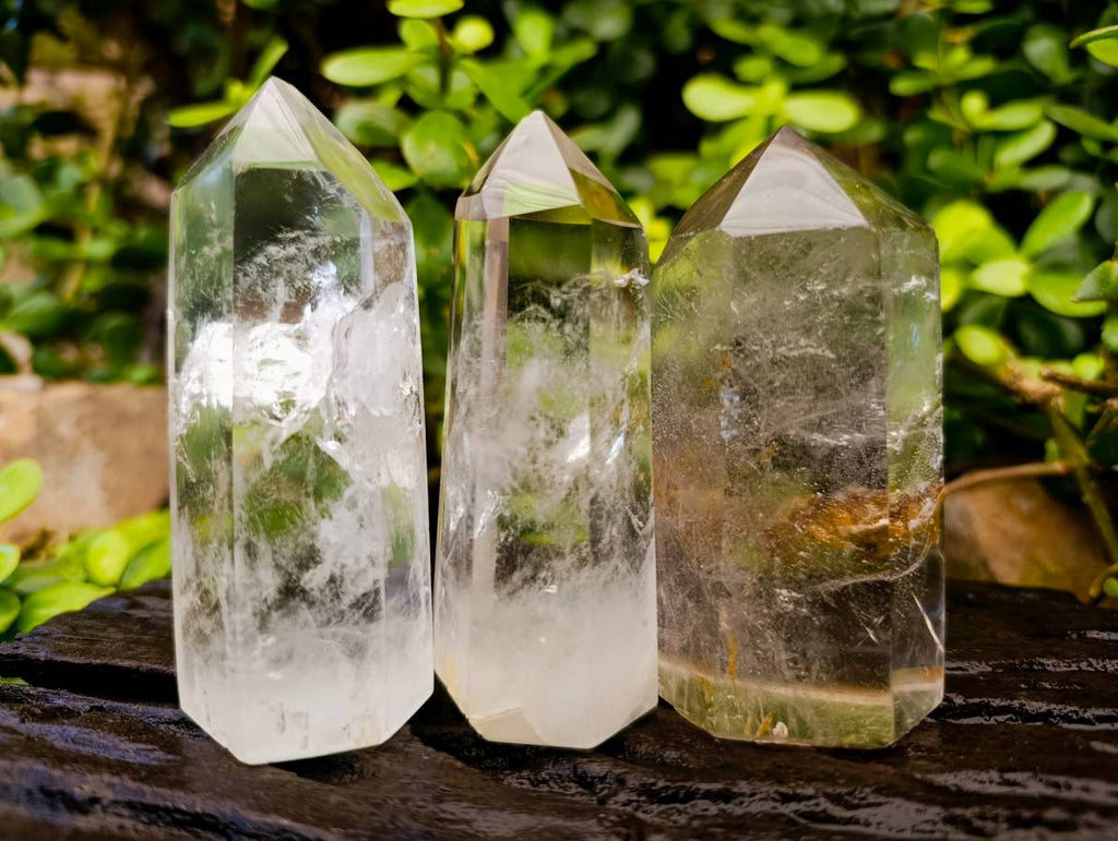 Polished Clear Quartz Crystals x 6 From Madagascar - Toprock Gemstones and Minerals 