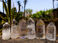 Polished Clear Quartz Crystals x 6 From Madagascar - Toprock Gemstones and Minerals 