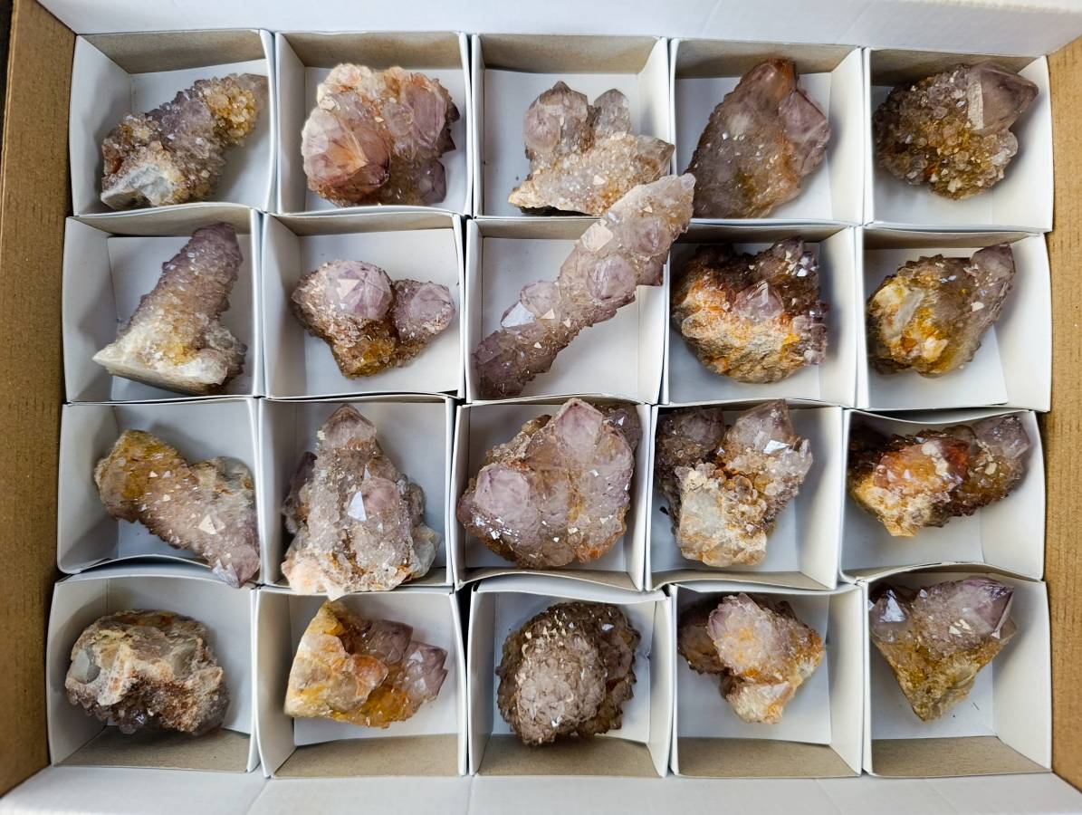 Natural Spirit Quartz Clusters x 20 From Boekenhouthoek, South Africa - Toprock Gemstones and Minerals 