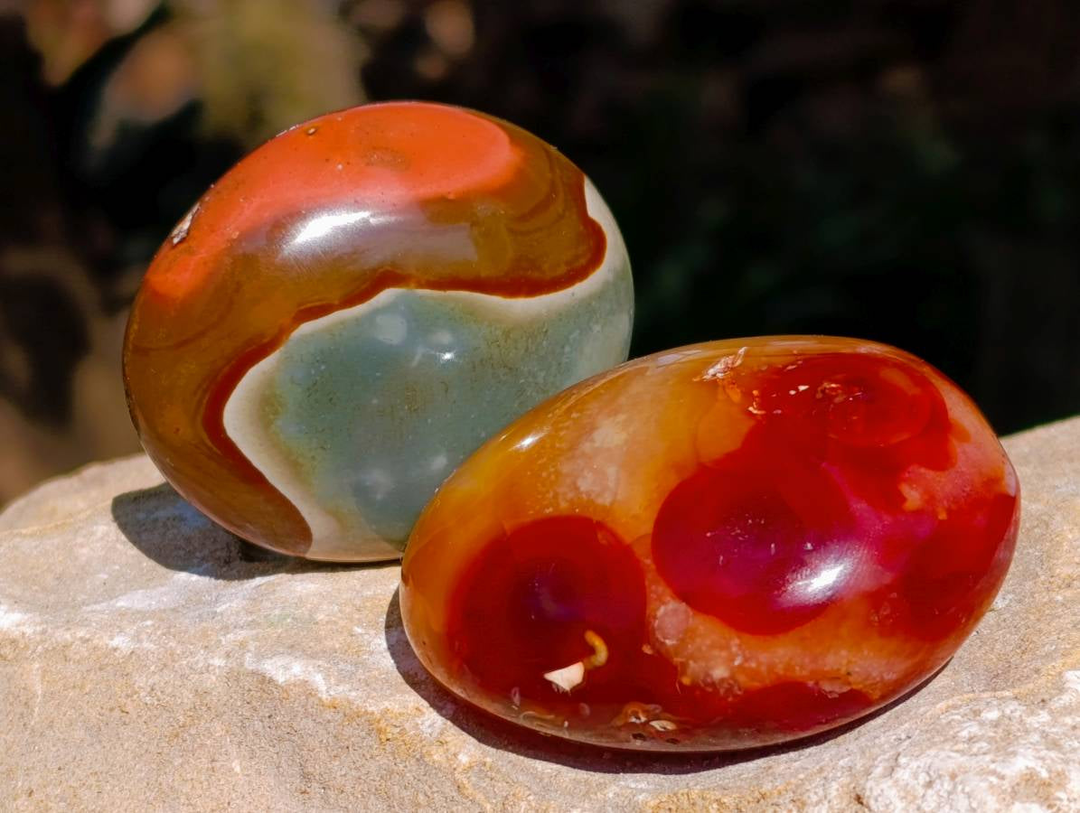 Polished Assortment Of Palm Stones x 12 From Madagascar - Toprock Gemstones and Minerals 