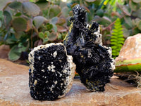 Natural Schorl Black Tourmaline Specimens x 3 From Erongo, Namibia - Toprock Gemstones and Minerals 