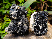 Natural Schorl Black Tourmaline Specimens x 3 From Erongo, Namibia - Toprock Gemstones and Minerals 