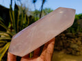 Polished Double Terminated Rose Quartz Points x 2 Madagascar - Toprock Gemstones and Minerals 