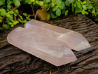 Polished Double Terminated Rose Quartz Points x 2 Madagascar - Toprock Gemstones and Minerals 