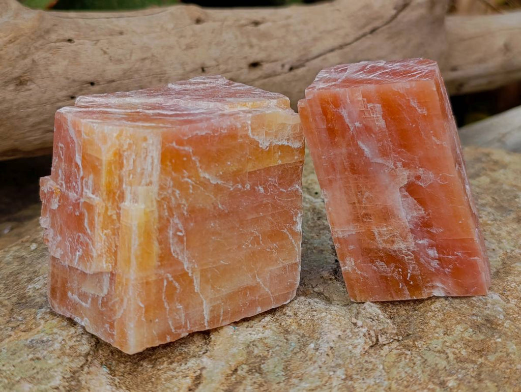 Natural Sunset Orange Calcite Specimens x 14 From Spitzkop, Namibia - Toprock Gemstones and Minerals 