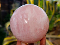 Polished Rose Quartz Spheres x 2 Madagascar