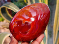 Polished Carnelian Agate Standing Free Forms x 2 From Madagascar - Toprock Gemstones and Minerals 