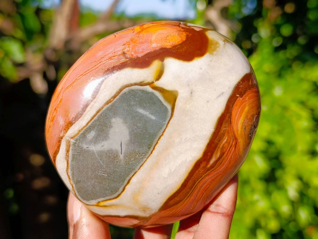 Polished On One Side Polychrome Jasper x 4 From Mahajanga, Madagascar - Toprock Gemstones and Minerals 