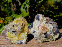 Natural Fluorescent Hyalite Opal Specimens x 2 From Erongo, Namibia