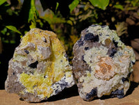 Natural Fluorescent Hyalite Opal Specimens x 2 From Erongo, Namibia