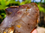 Polished Smokey Window Quartz Crystals x 2 From Akansobe, Madagascar - Toprock Gemstones and Minerals 