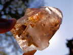 Polished Smokey Window Quartz Crystals x 2 From Akansobe, Madagascar - Toprock Gemstones and Minerals 
