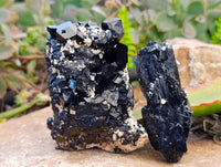 Natural Schorl Black Tourmaline Specimens x 6 From Erongo, Namibia