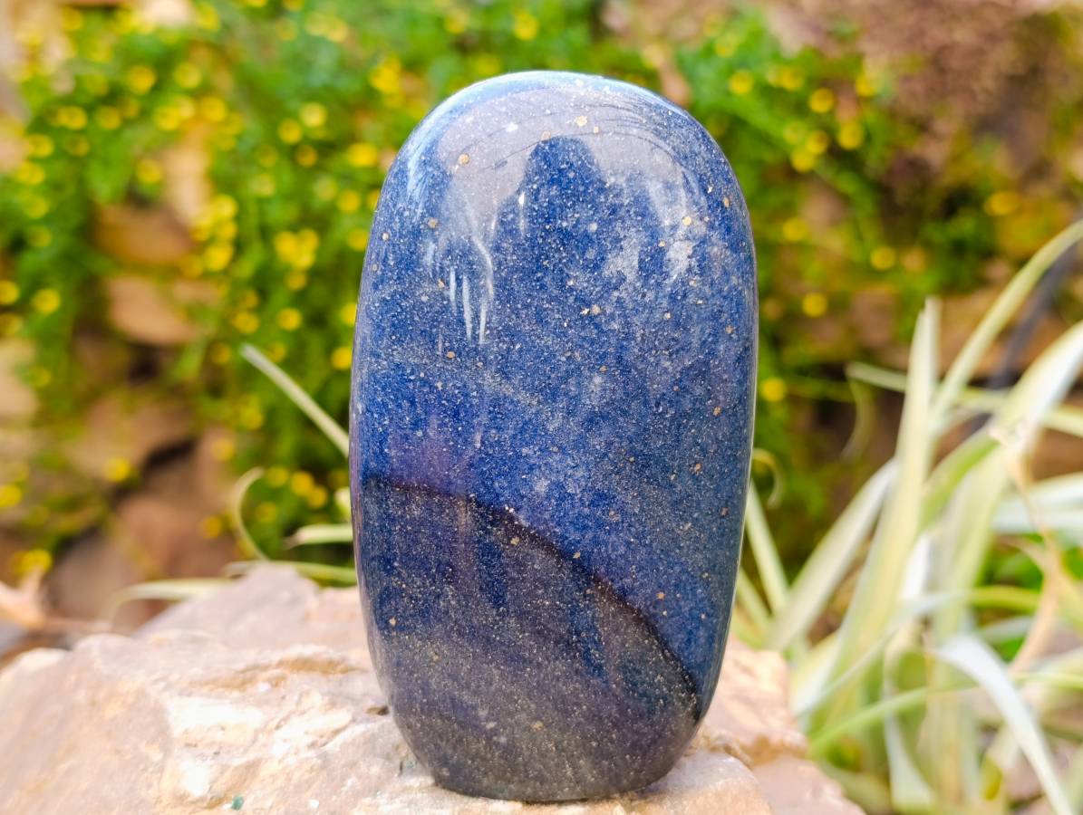 Polished Lazulite Standing Free Forms x 2 From Madagascar - Toprock Gemstones and Minerals 
