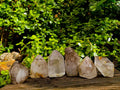 Polished Clear & Smokey Quartz Crystals x 6 From Madagascar - Toprock Gemstones and Minerals 