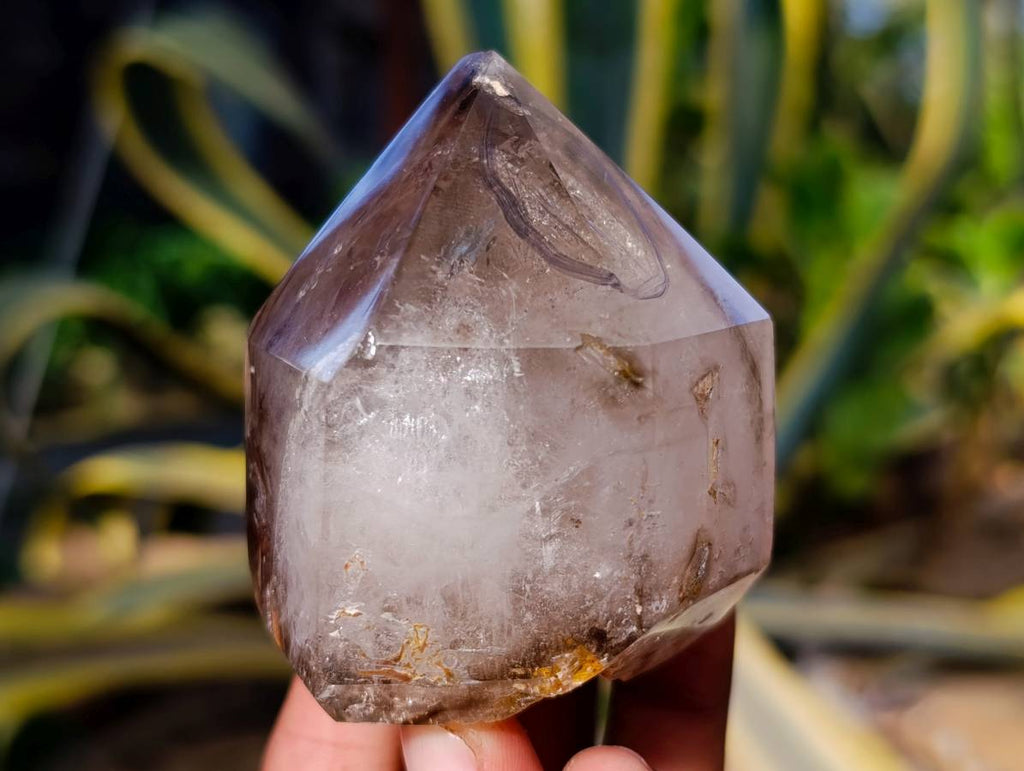 Polished Clear & Smokey Quartz Crystals x 6 From Madagascar - Toprock Gemstones and Minerals 