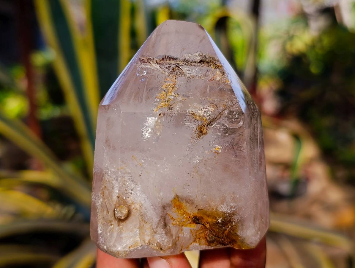 Polished Clear & Smokey Quartz Crystals x 6 From Madagascar - Toprock Gemstones and Minerals 