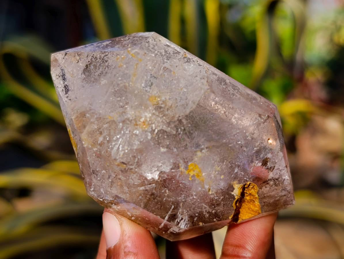 Polished Clear & Smokey Quartz Crystals x 6 From Madagascar - Toprock Gemstones and Minerals 