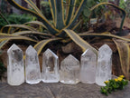 Polished Clear Quartz Crystals x 6 From Madagascar - Toprock Gemstones and Minerals 