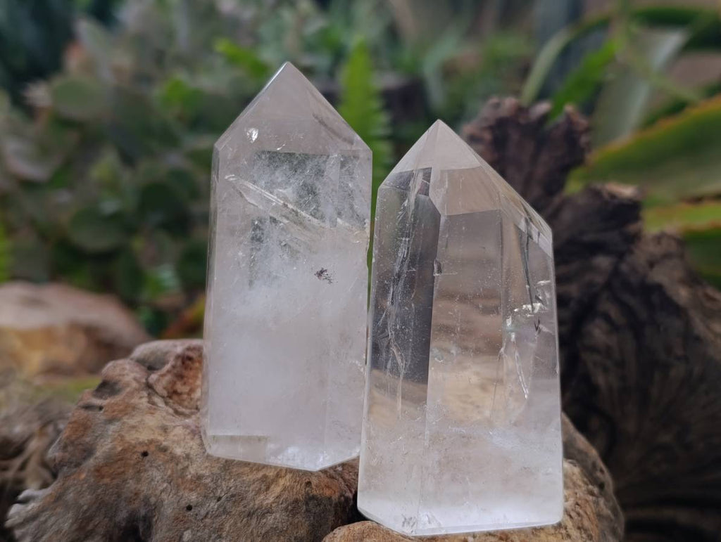 Polished Clear Quartz Crystals x 6 From Madagascar - Toprock Gemstones and Minerals 