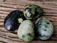 Polished Leopard Stone Standing Free Forms x 5 From Nyanga, Zimbabwe - Toprock Gemstones and Minerals 