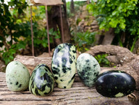 Polished Leopard Stone Standing Free Forms x 5 From Nyanga, Zimbabwe - Toprock Gemstones and Minerals 