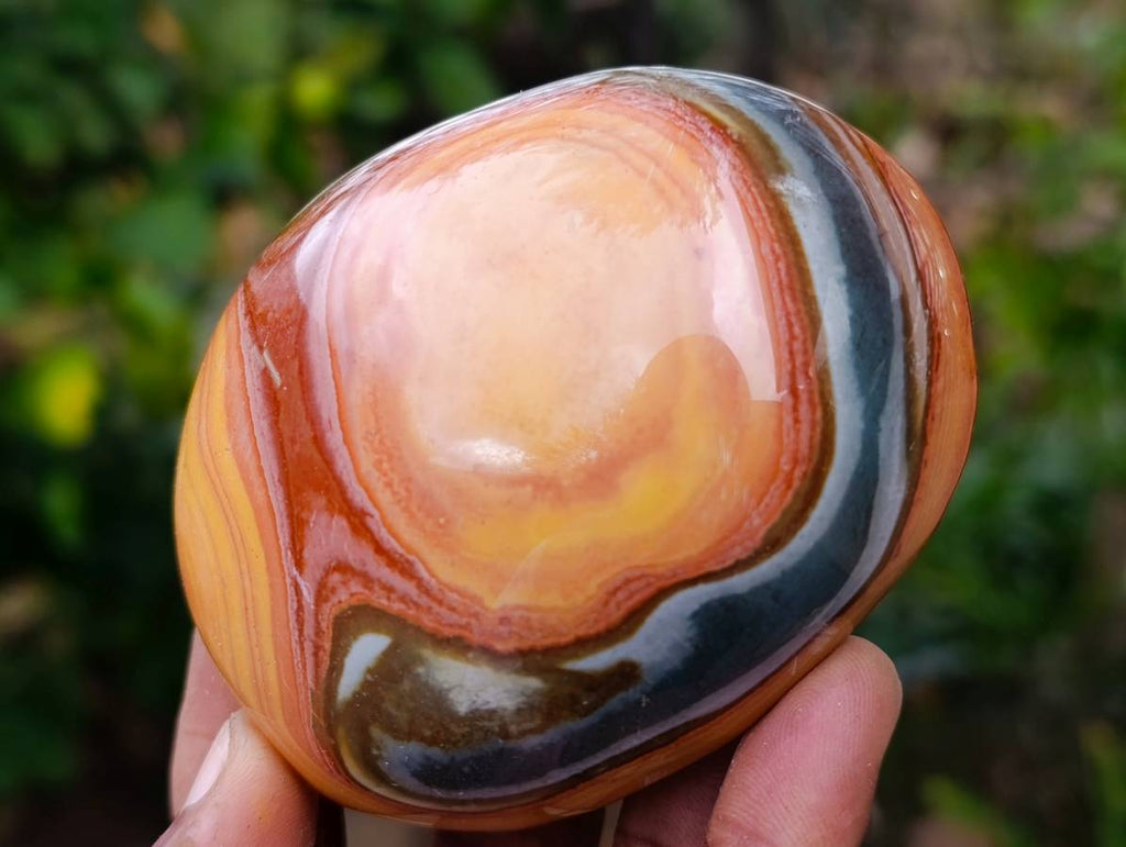 Polished On One Side Polychrome Jasper x 6 From Mahajanga, Madagascar - Toprock Gemstones and Minerals 