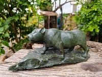 Hand Made Green Verdite Lioness Carving x 1 From Zimbabwe