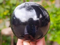 Polished Black Basalt Spheres x 3 From Madagascar